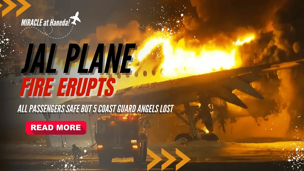 MIRACLE at Haneda! ✈️ Japan Airlines Plane Fire Erupts, All Passengers SAFE  But 5 Coast Guard Angels LOST ️ (Don’t Miss This Emotional Rollercoaster!)