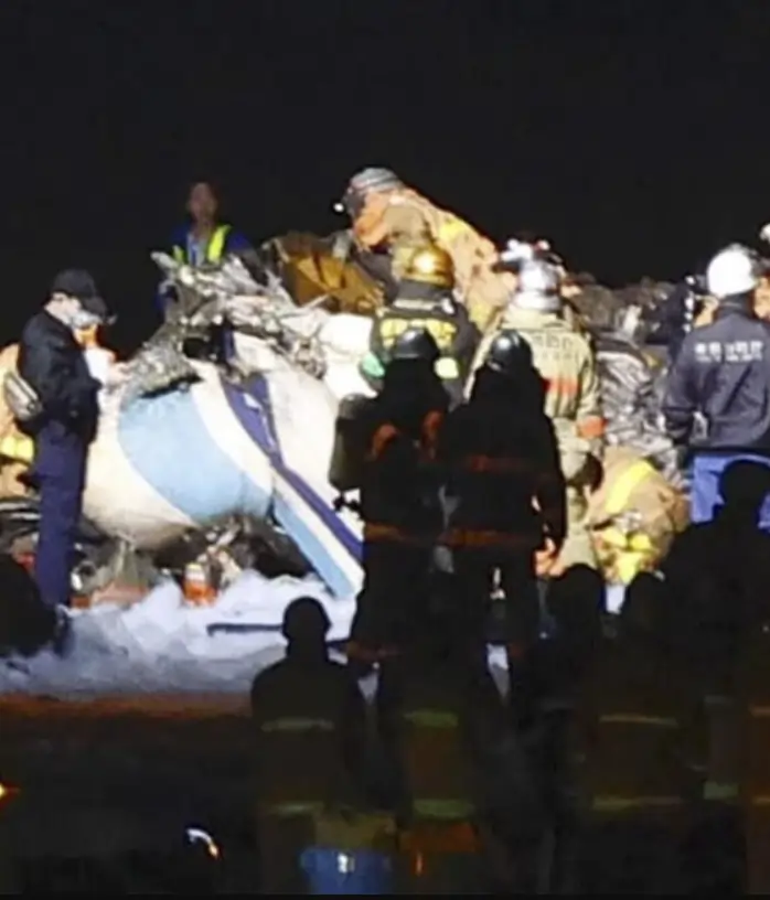 Condition of The Japan Airlines plane After the fire